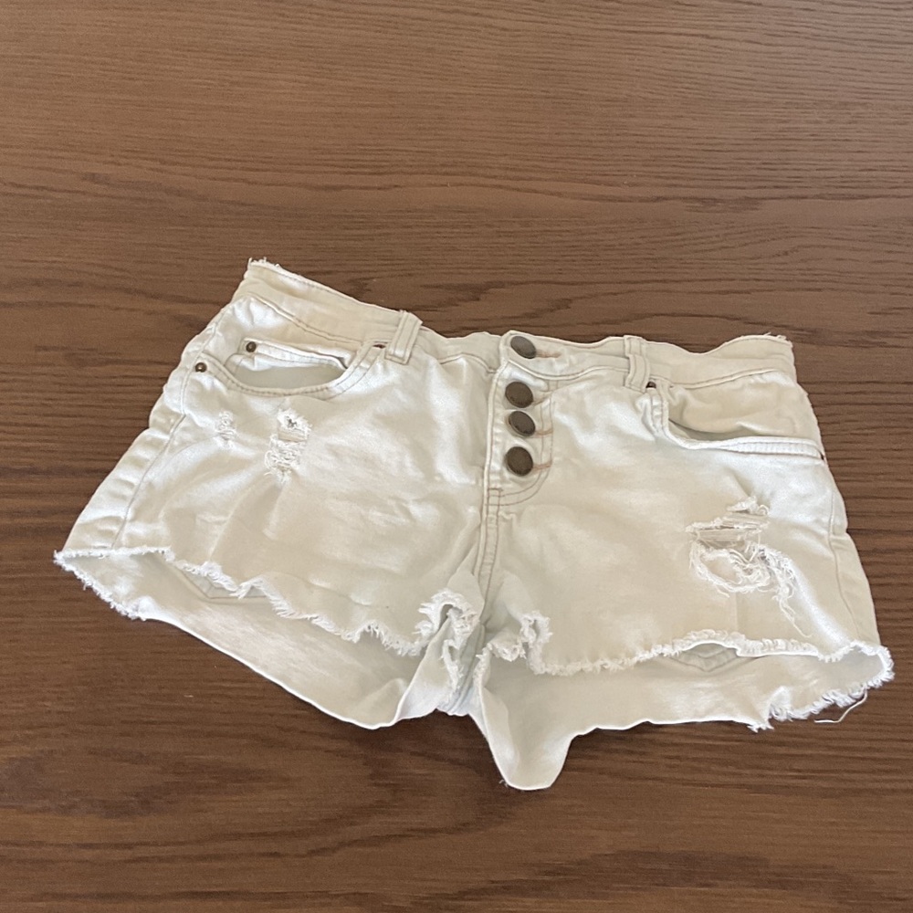 Billabong white almost blue
 Distressed Jean Shorts